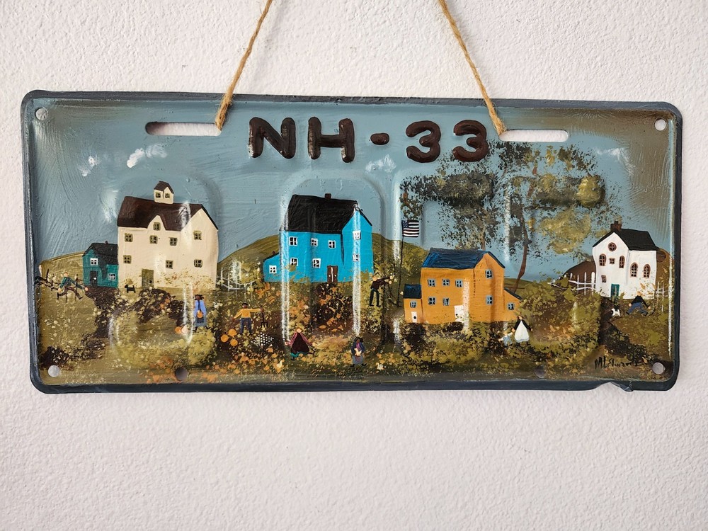 RARE Black Folk ART From Mel Edwards deceased.on 1933 NH,auto plate acrylic