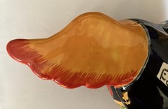 Mexican Talavera Pottery Heart With Wings Signed Wall Decor