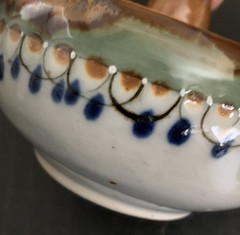 Handmade Incense Sage Burner Holder Pottery Signed Clay Glazed Stoneware Mexico