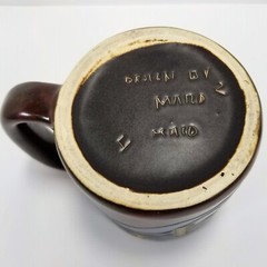 Design by Mara MUSICAL NOTES Mexico Studio Art Pottery Coffee Mug Sheet Music