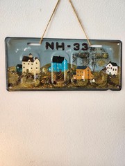 RARE Black Folk ART From Mel Edwards deceased.on 1933 NH,auto plate acrylic