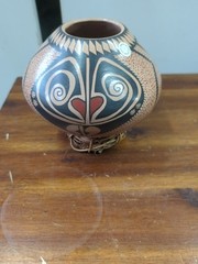 mata ortiz pottery Gloria Hernandez Spider Design Pot Planter