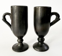2 VTG MEXICAN OAXACAN COYOTEPEC BARRO NEGRO BLACK CLAY LAMA WESTERN AIRLINES CUP
