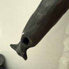 Barro Negro Black Clay Pottery Music Instruments Oaxaca Mexico Flute And Sax