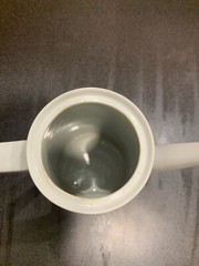 Mid Century Modern Moonstone Ironstone Ceramic Teapot 4253