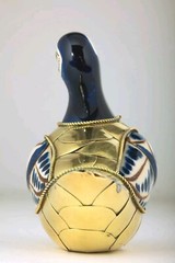 Duck Figurine VTG from Tonala Mexico Ceramic and Brass 4 Inches Tall Good Cond.