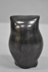Dona Rosa Barro Negro Black Pottery 4″ Carved Owl Figurine Mid Century Modern