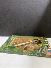 1514 Brass Tin Whistle D Tube with 6-Language Instruction Manual CD- New👍