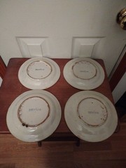 Puebla Talavera Mexico Pottery Plate Set Of 4 7 5/8 In.