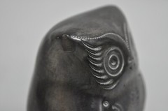 Dona Rosa Barro Negro Black Pottery 4″ Carved Owl Figurine Mid Century Modern