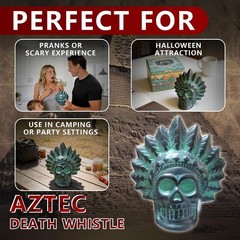 Aztec Death Whistle, 126+ DB Loudest Authentic Human Screaming Sound, Antique Br