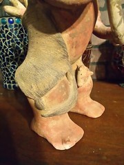 14″ Western Mexico Pre-Classic Style Reproduction Clay Warrior Figure (Modern)