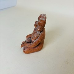Small Modern Mexican Pottery Seated Figurine