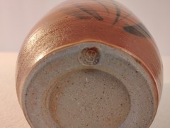 Vintage Mid-Century Modern Hand Painted Ceramic Pottery Vase With Signature 7″