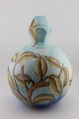 Talavera Mexico Ceramic Artisan Tabletop Torch “La Candela” Signed *NO WICK